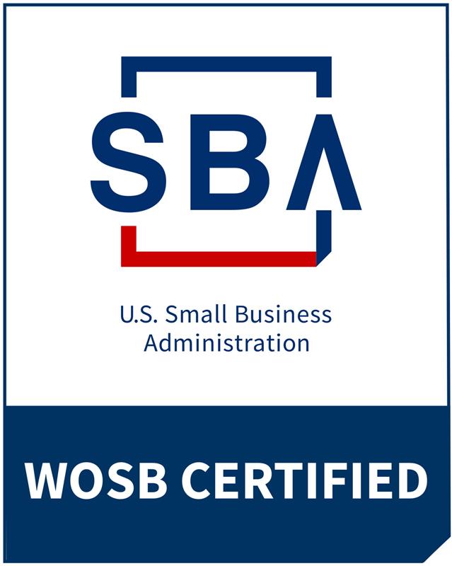SBA certified Woman-Owned Small Business (WOSB)